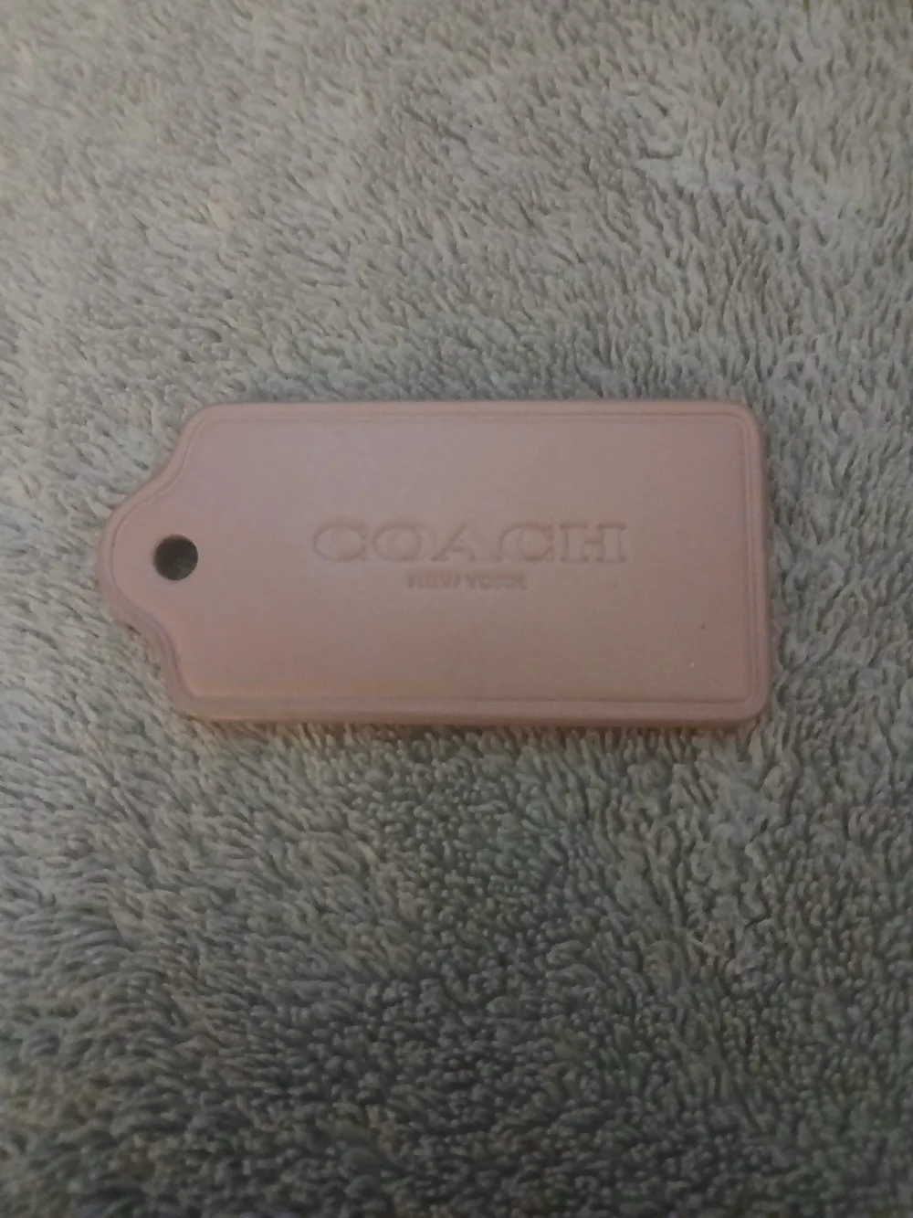 Coach Pink Leather Tag Accessory